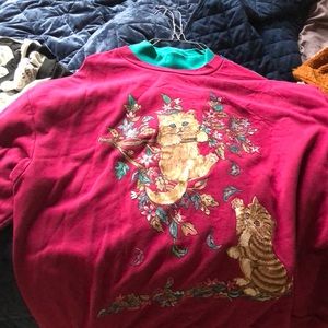 Vintage cat sweater